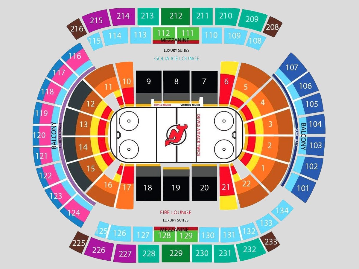Devils Seating Chart Prudential Center