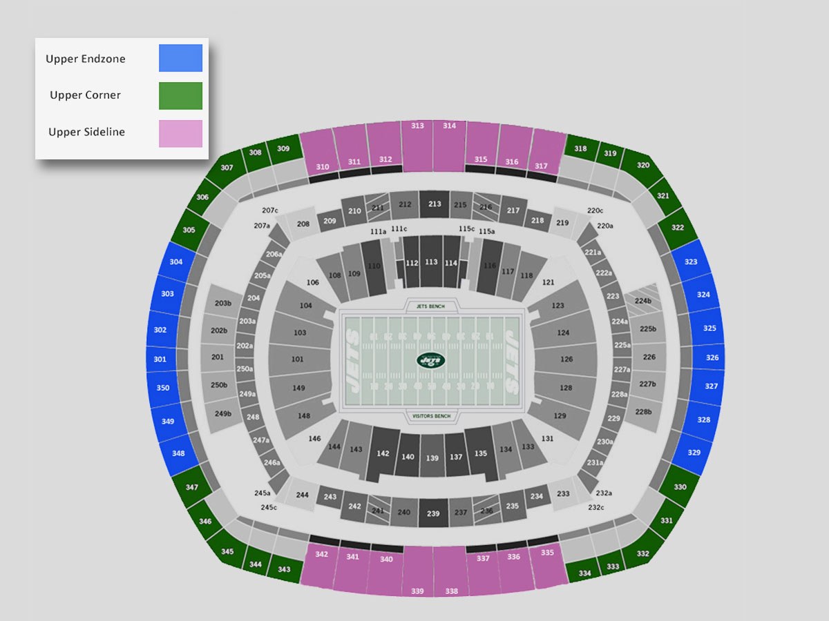 Jets Seating Chart MetLife Stadium